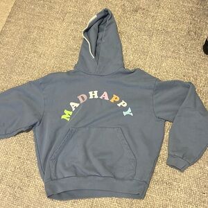 blue mad happy sweatshirt